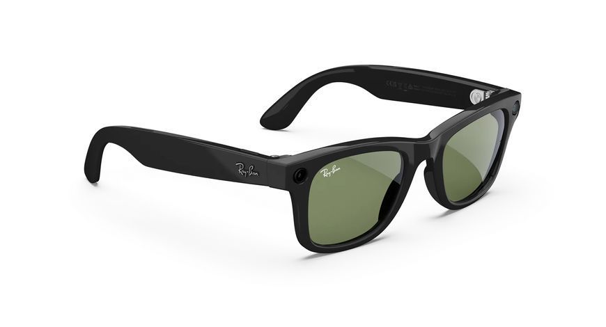 Смарт-окуляри Ray-Ban Meta Wayfarer Gen 2 Large Shiny Black Frame / G-15 Green Lenses  G0001-1L фото