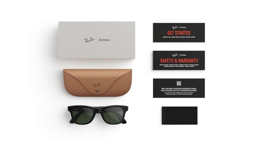 Смарт-окуляри Ray-Ban Meta Wayfarer Gen 2 Large Shiny Black Frame / Clear to Graphite Green Transitions Lenses G0001-3L фото