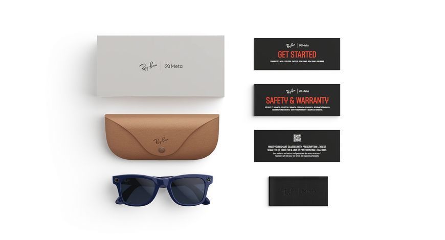 Смарт-окуляри Ray-Ban Meta Wayfarer Gen 2 Large Shiny Cosmic Blue Frame / Clear to Sapphire Transitions Lenses G0001-5L фото