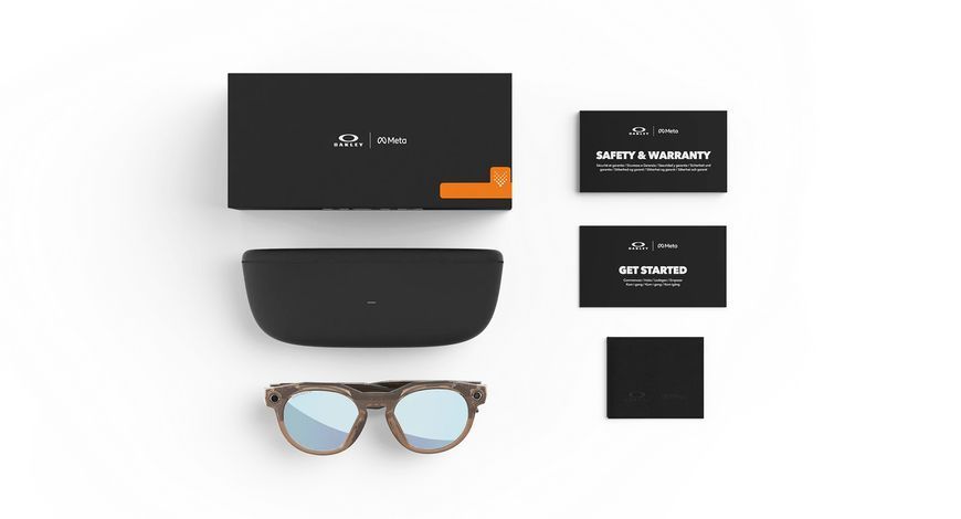 Смарт-окуляри Oakley Meta HSTN Brown Smoke Frame / Prizm Deep Water Polarized Lenses G0006 фото